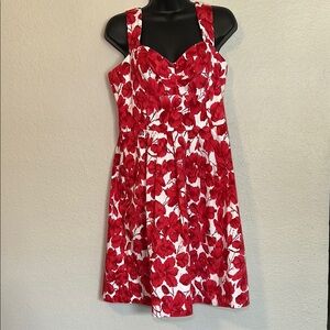 Donna Ricco Red Floral Mini Dress